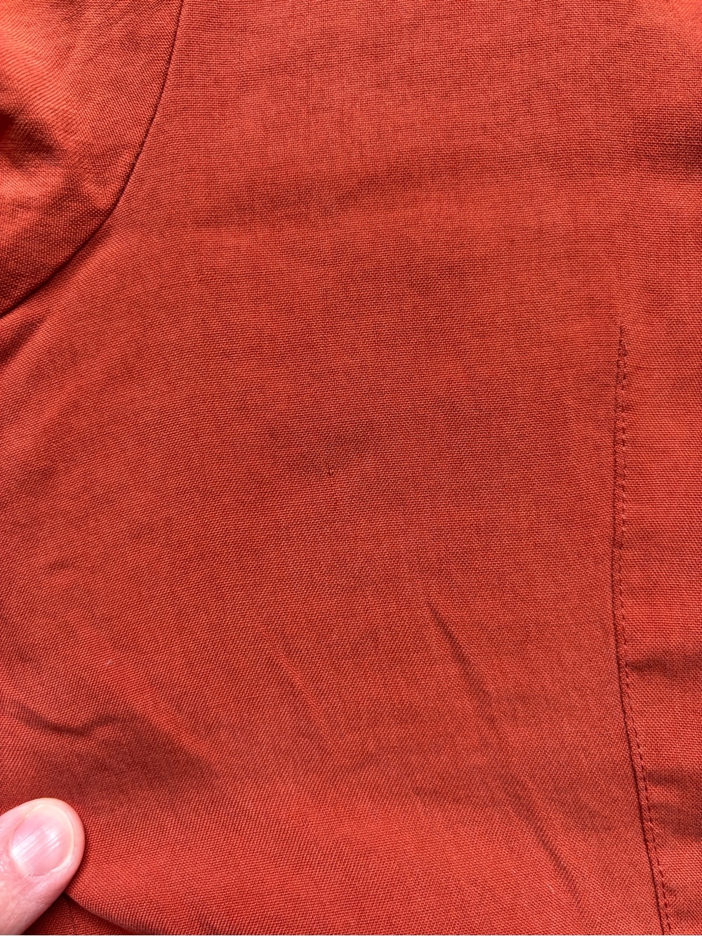Amanda Smith 100% Silk Burnt Orange Short Sleeve Button-Front Shirt - Picture 10 of 14